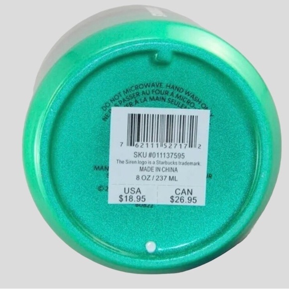 Green Starbucks Tumbler w/ Lid / NWT/ Suitable for Hot Beverages/ 8 Oz. - Picture 5 of 5